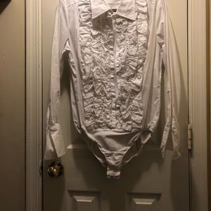 Ruffled bodysuit “new”